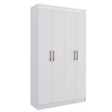 Guarda-roupa Solteiro 4 Portas Sion 8 Prateleiras - BLACK FRIDAY