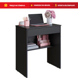 Mesa Escrivaninha Home Office com Gaveta e Prateleira