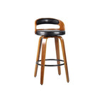 Kit 4 Banquetas para Cozinha Altas Giratórias Madeira Roma