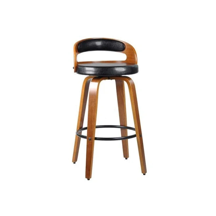 Kit 4 Banquetas para Cozinha Altas Giratórias Madeira Roma