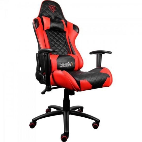 Cadeira Gamer Ergonômica Reclinável 180° com Braços 2D Vermelha