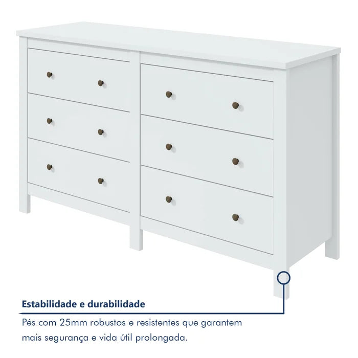 Cômoda 6 Gavetas Italia | Frete Grátis