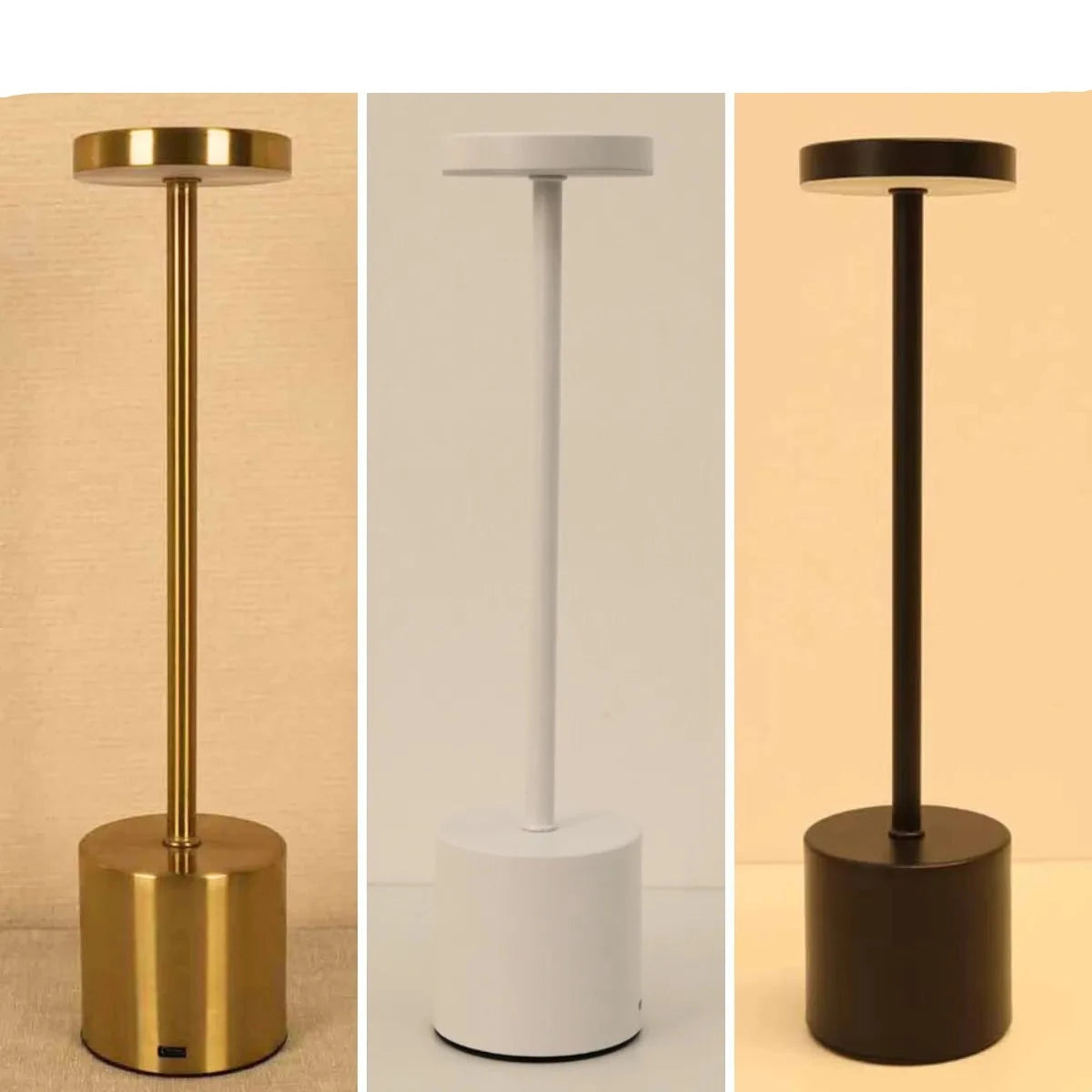 Luminária de Mesa LED Recarregável com Touch