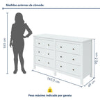 Cômoda 6 Gavetas Italia | Frete Grátis