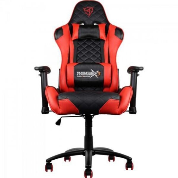 Cadeira Gamer Ergonômica Reclinável 180° com Braços 2D Vermelha
