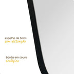 Espelho Pinterest Decorativo Grande 60x80cm Paris Preto |BLACK FRIDAY|