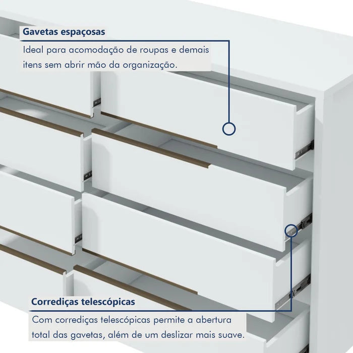 Cômoda Vênus 8 gavetas |BLACKFRIDAY|