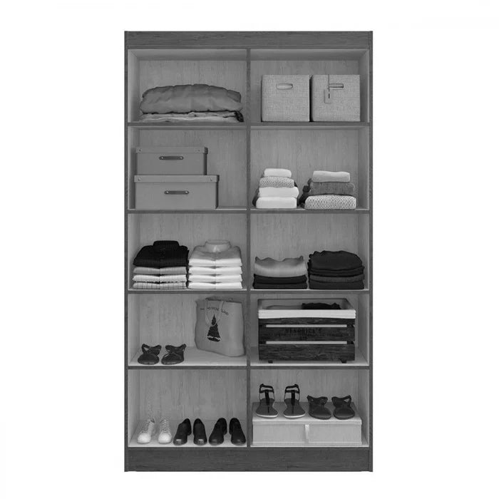 Guarda-roupa Solteiro 4 Portas Sion 8 Prateleiras - BLACK FRIDAY