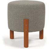 Kit com 2 Puffs Banqueta Estofados em Linho