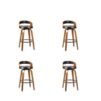 Kit 4 Banquetas para Cozinha Altas Giratórias Madeira Roma