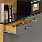 Armário De Cozinha Compacto Com 4 Portas E 1 Gaveta |BLACKFRIDAY|