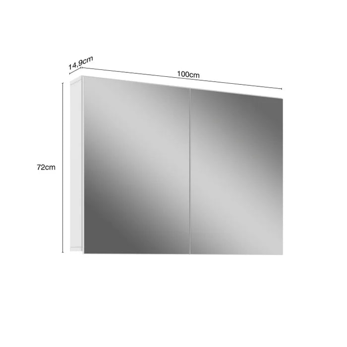 Espelheira para Banheiro 2 Portas 2 Prateleiras Nature |Promocao|