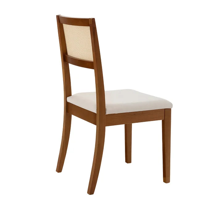 Kit 2 Cadeiras Madeira Maciça Off White | Frete Grátis