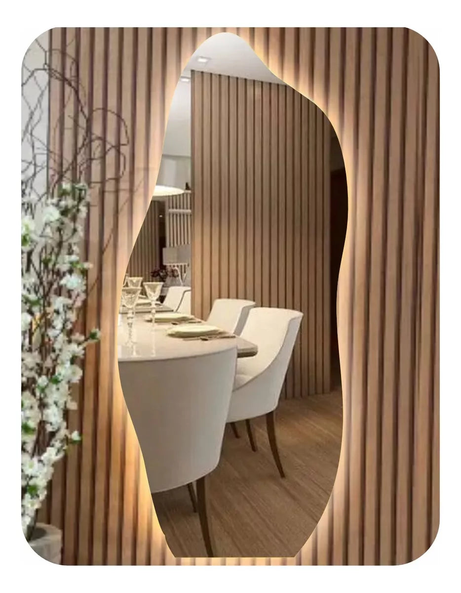 Espelho De Led Orgânico 160x60 Moderno Luxo Decorativo - (Promoção de Outubro)