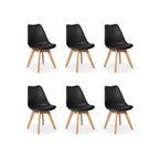 Kit 6 Cadeiras Eames Wood Leda Design