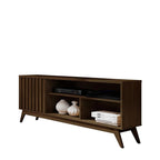 Rack De Madeira Ripado para Tv 55 Polegadas Off White