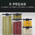 Potes Herméticos Transparente com Vedação para Mantimentos