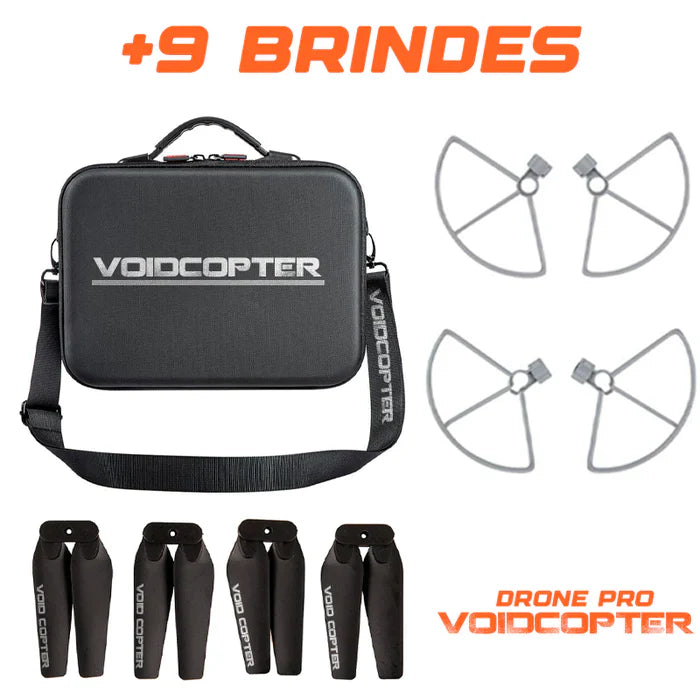 Drone Profissional 5KM com Câmera Dupla 4K HDR - VoidCopter + BRINDES - (Promoção de Outubro)