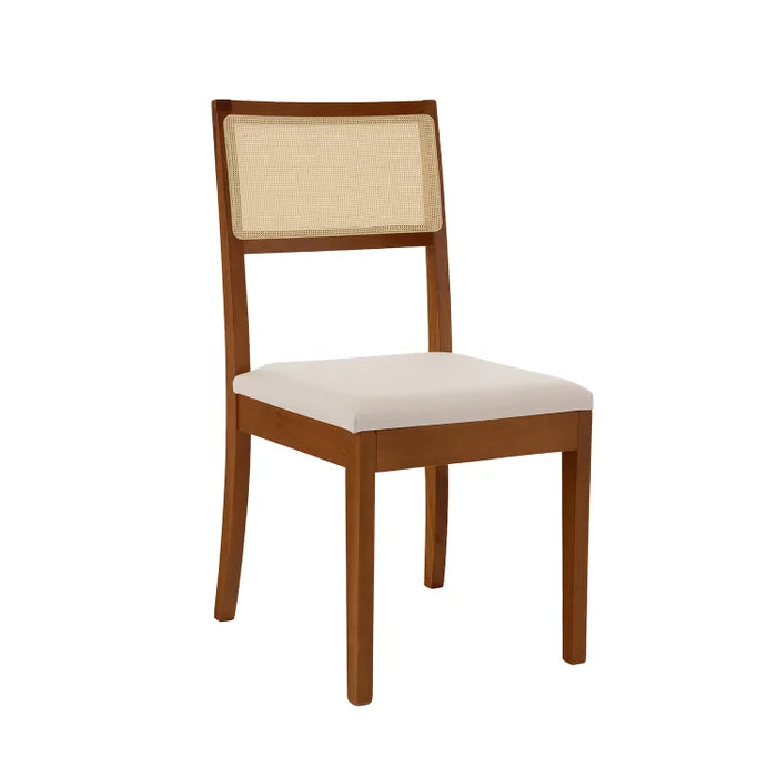 Kit 2 Cadeiras Madeira Maciça Off White | Frete Grátis