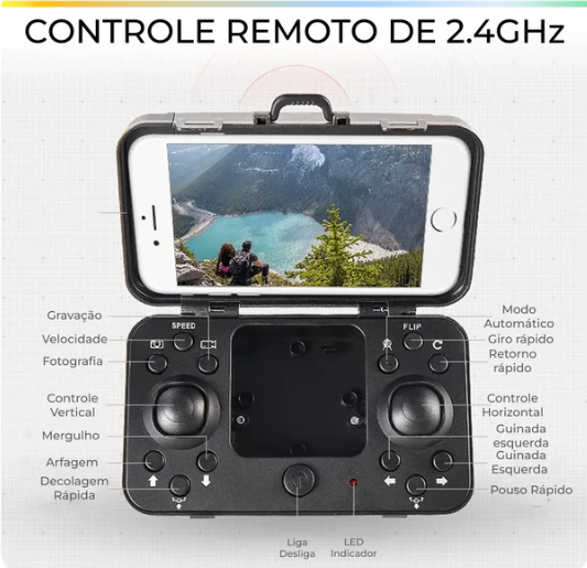 Mini Drone com Câmera HD e Controle Inteligente
