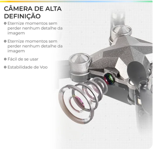Mini Drone com Câmera HD e Controle Inteligente