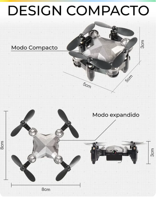 Mini Drone com Câmera HD e Controle Inteligente