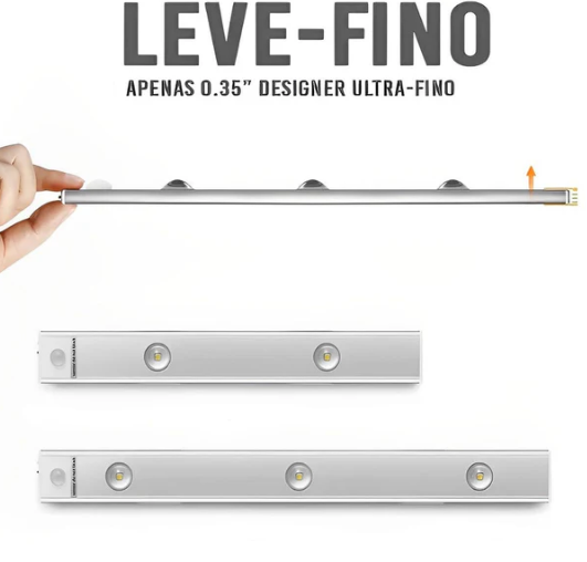 Luminária Recarregável Com Sensor de Movimento