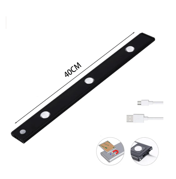 Luminária Recarregável Com Sensor de Movimento