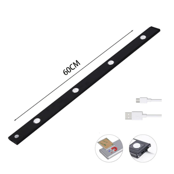 Luminária Recarregável Com Sensor de Movimento