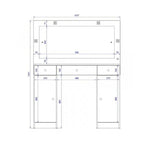 Penteadeira Camarim com Espelho e LED 3 Gavetas 2 Portas Carism |BLACK FRIDAY|