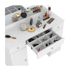 Penteadeira Camarim com Espelho e LED 3 Gavetas 2 Portas Carism |BLACK FRIDAY|