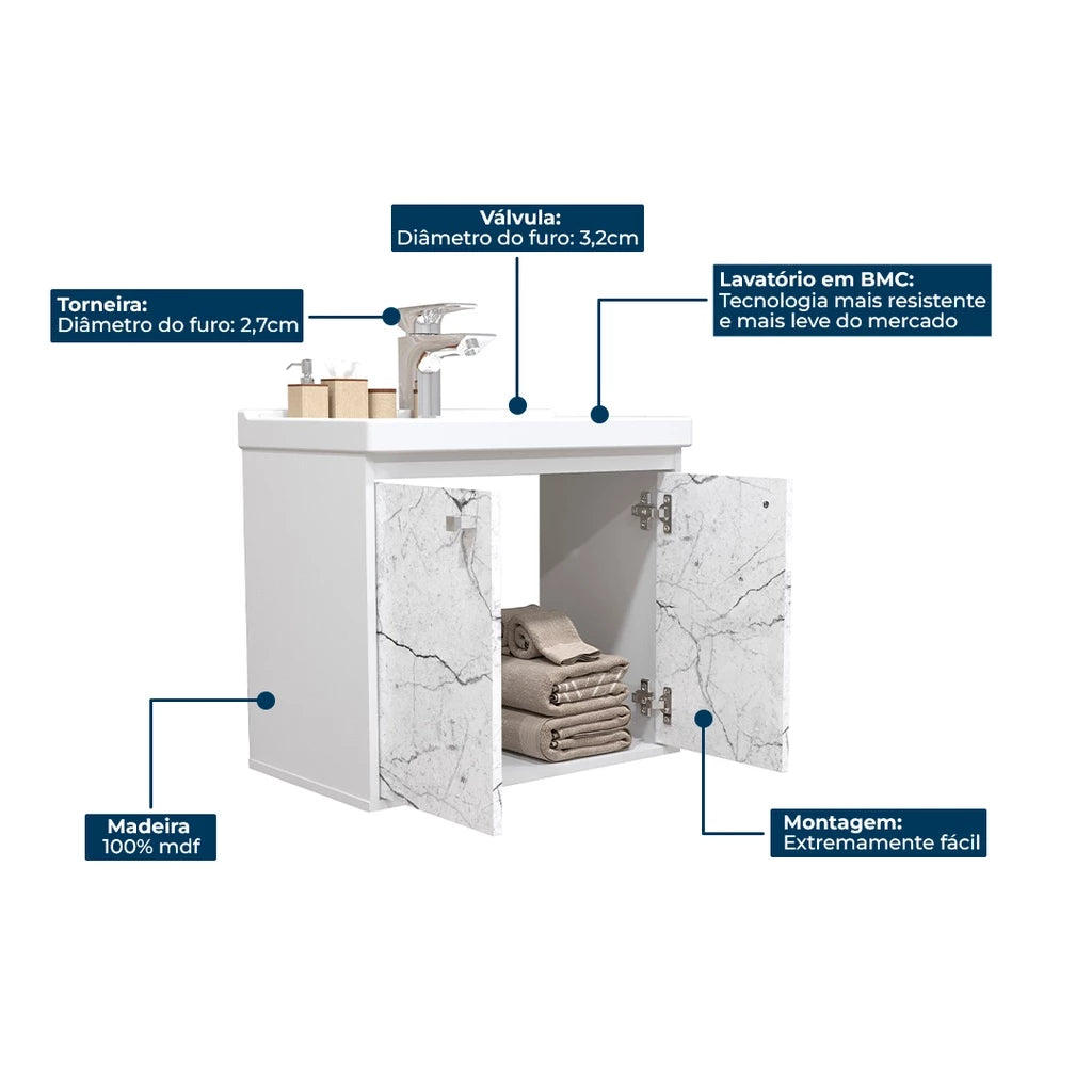 Gabinete para Banheiro com Cuba Vitesse
