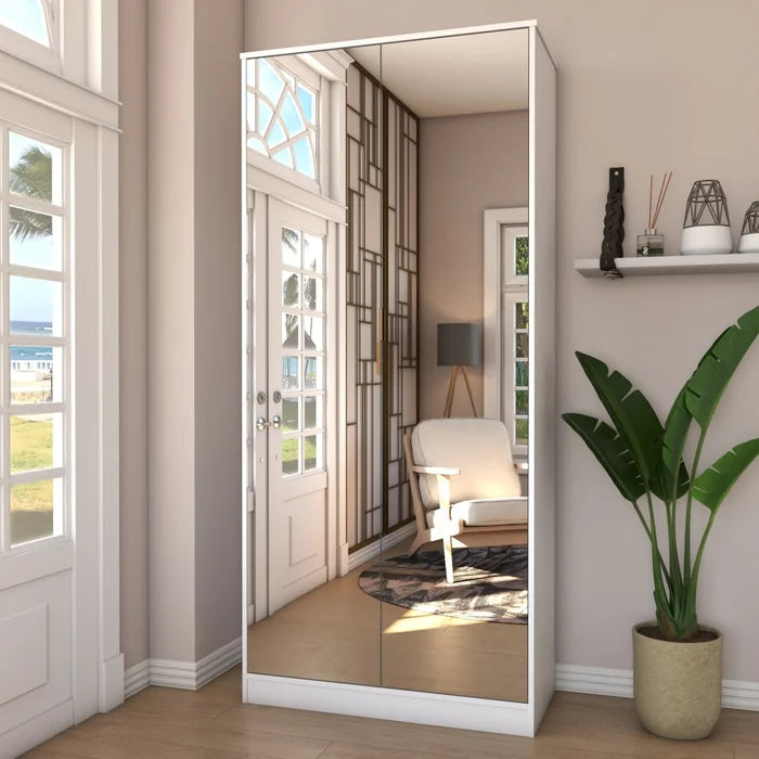 Sapateira LIZ 2 Portas com Espelho 1 Gaveta para 15 Pares de Sapato Branco |BLACK FRIDAY|